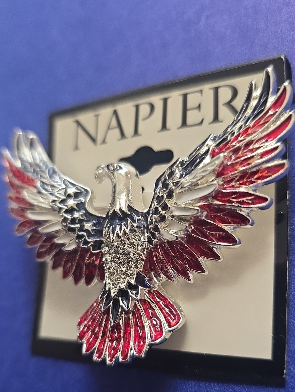 NAPIER BRAND WOMEN'S BEAUTIFUL AMERICAN EAGLE FASHION JEWELRY PIN BROOCH - Picture 7 of 13